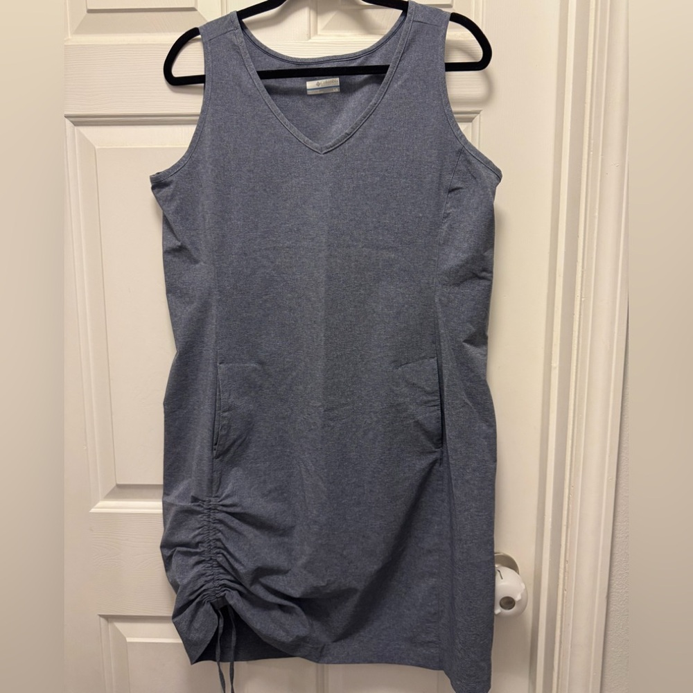 Columbia Women's Blue V-Neck Dress with Pockets